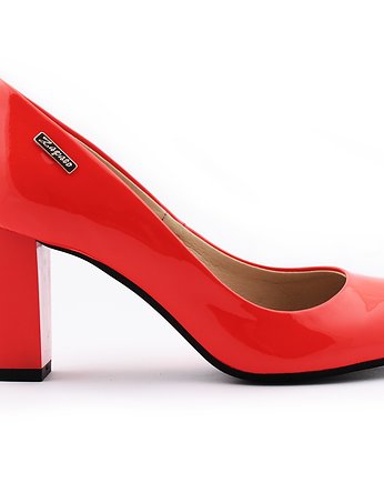 SKÓRZANE CZÓŁENKA ZAPATO 042  KORAL LAKIER, Zapato