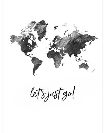 Let's just go! - Art Print Szary, Makaliboo