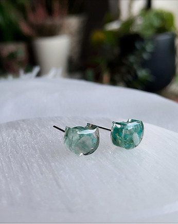 Kolczyki sztyfty z amazonitem, Figa handmade accessories