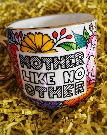 Ręcznie malowany kubek w kwiaty MOTHER, ka.linea
