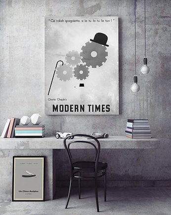 Modern Times - Chaplin - plakat A3, minimalmill