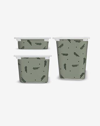 Naklejka na pojemniki Trofast Ikea listki naklejki, Makatka i kropka