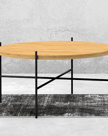 Stolik Kawowy Okrągły z Drewna Litego Dębowego  STK-906, EMRA WOOD DESIGN
