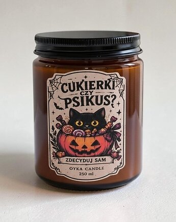 Świeca w słoiku zapachowa 250 ml Cukierki czy psikus, Oyka Candle