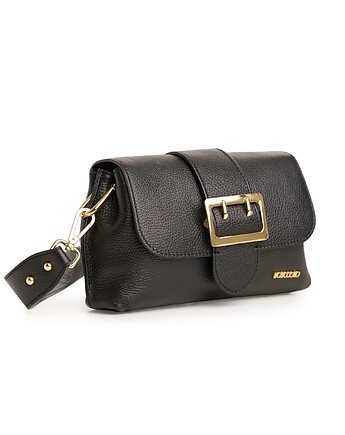 Torebka skórzana z ozdobnym szerokim paskiem  (6477), BOSCCOLO