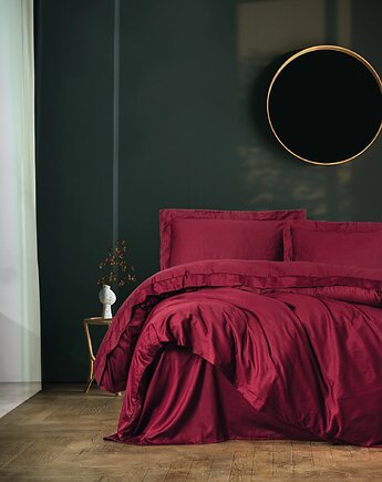 Zestaw pościeli 22 Owce - ELEGANT bawełna satynowa bordo 180x200 cm, dr_studio