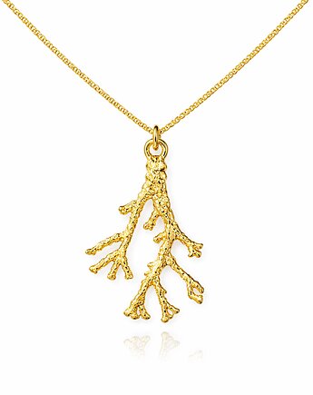 KORALOWIEC -naszyjnik  srebro złocone 24K, ISSI Jewelry