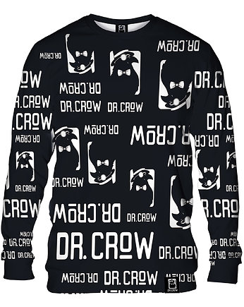 Bluza Bez Kaptura Damska DR.CROW Logo Czarna, DrCrow