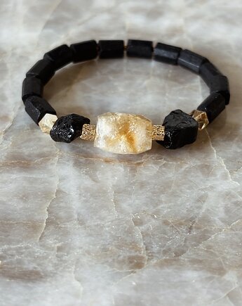Bransoletka męska Cytryn i Turmalin, Chmolowska Jewellery
