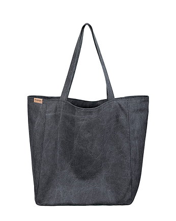 Lazy bag torba czarna na zamek / vegan / eco, hairoo
