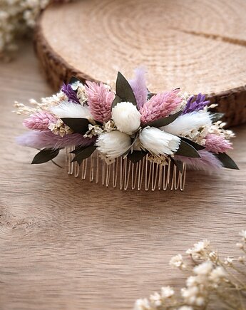 Grzebyk do włosów lawendowy, Mudryk Viktoria Dried Flowers