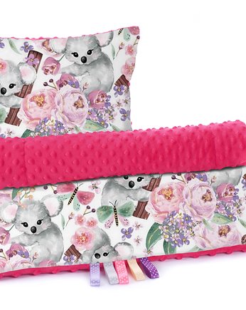 Komplet Kocyk Minky 75x100cm z poduszką  n061, Baby Love Decor