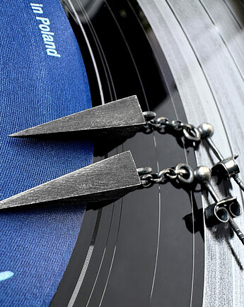 Kolczyki srebrne rockowe Spike dark, SHAMBALA