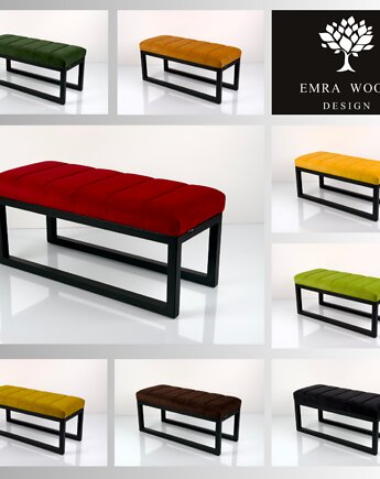 Ławka Tapicerowana Industrialna Kolory Rozmiary LGM-538, EMRA WOOD DESIGN