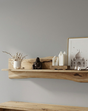 Półka Dębowa z Krawędzią Live Edge, Ohwood manufaktura