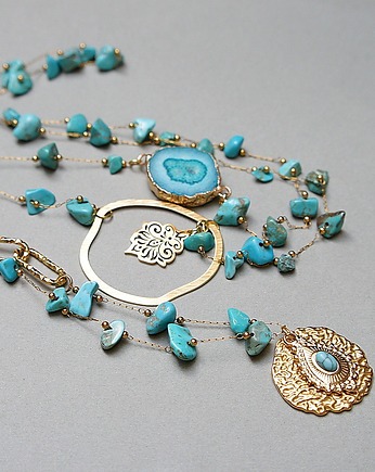 Sautoir /Turkusy/ 02.04.25 naszyjnik, KiKa pracownia