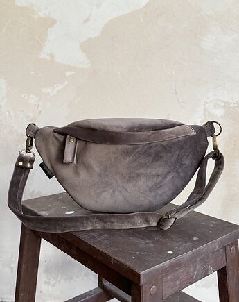 Welurowa nerka basic kakao, sacky bag