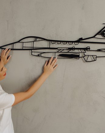F-16 Fighting Falcon metalowa ozdoba na ścianę 3D, Aircraft Sketches