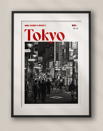 Minimalistyczny plakat Tokio Japonia - Do salonu, sypialni, biura, DAPIDOKA