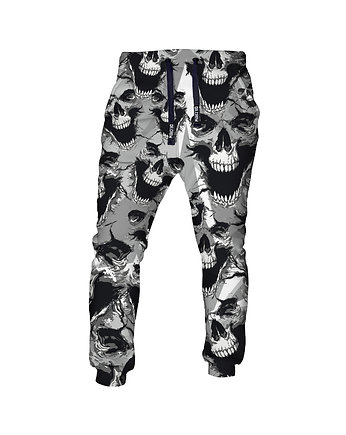 DR.CROW Męskie Spodnie Fullprint Skulls Grey, DrCrow