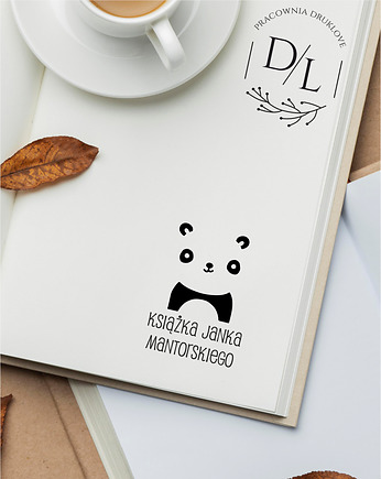 Stempel Ex Libris Exlibris personalizowany Panda, DrukLove