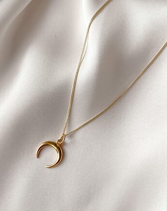 Pozłacany naszyjnik MOONLIGHT z  księżycem, Martellie Jewellery