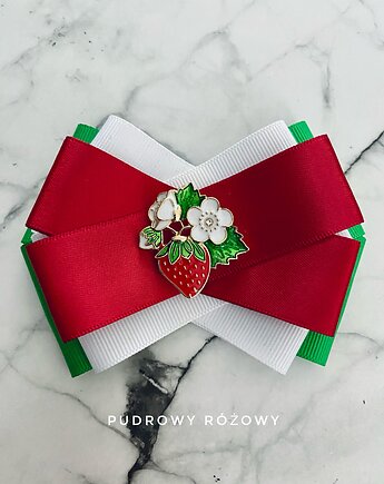 Brosza z Truskawkami Kolekcja Limitowana  FRUIT Nowość, Pudrowy Różowy