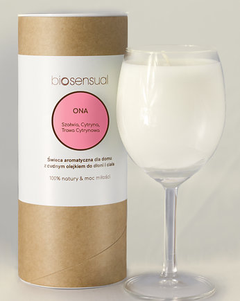 Świeca do masażu i aromaterapii ONA 200g KIELICH, Biosensual