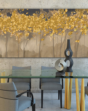Grafika na płótnie Las w brązach- 150x60cm, LUdesign gallery