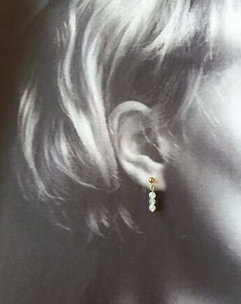 Kolczyki DROPSY MINI kamień księżycowy, modesign