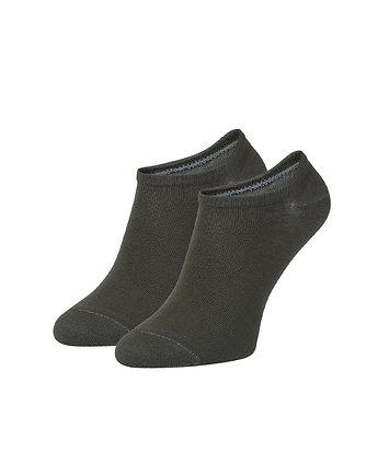 Oliwkowe stopki, klasyczne skarpetki stopki BASIC - GREEN OLIVE, ZOOKSY