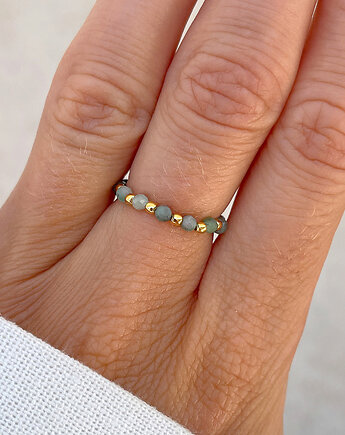 Pierścionek elastyczny - Szmaragd, Bring Biżuteria