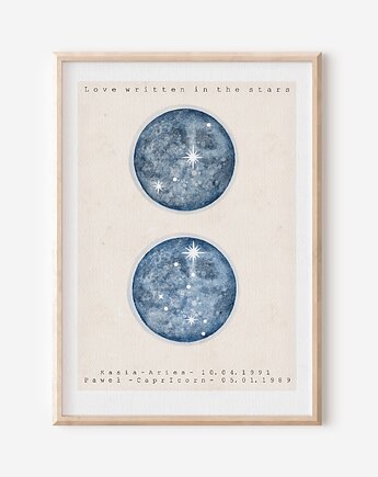 Plakat  dla Pary - Znaki zodiaku  -   Love written in the Stars, Mint In Paper