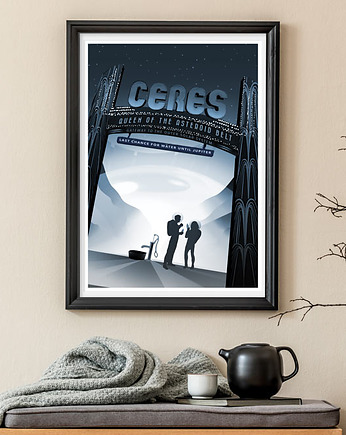 Planeta Ceres - plakat 50x70 cm - NASA fine art, minimalmill