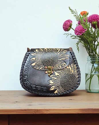 Torebka skórzana ręcznie robiona Girasol, SempreArte