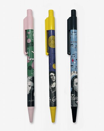 Zestaw 3 długopisów Sławni Polacy, LOVE POLAND DESIGN