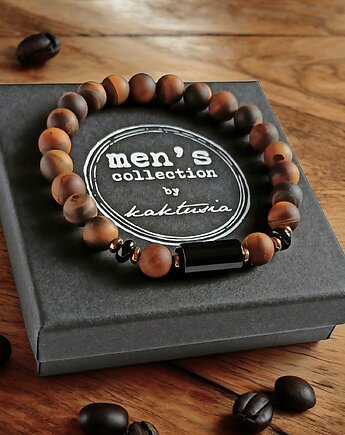 WYSYŁKA 24h SUKCES, ODWAGA, SIŁA :: tygrysie oko, onyks :: gold, kaktusia