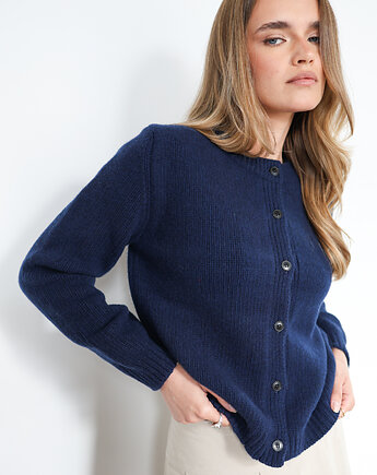Kardigan Greta granatowy, Lucky HandMade