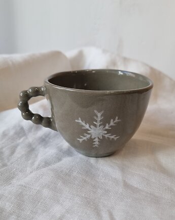 Filiżanka ceramiczna ŚNIEŻYNKA, krusz art