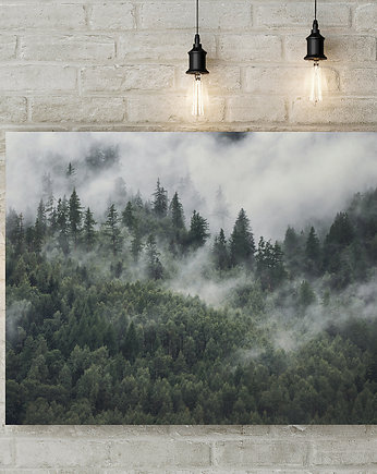 Obraz Las We Mgle120 x 90 cm Wydruk na płótnie, Patternosophy