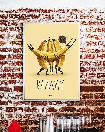 Plakat Banany, Dorota Piechocińska ilustraDORA