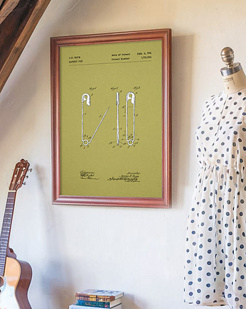 Agrafka - patent - plakat techniczny, minimalmill