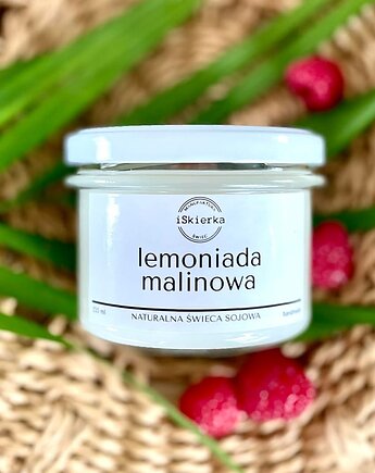 LEMONIADA MALINOWA  świeca sojowa 235 ml, iSkierka Manufaktura Świec