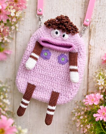 Torebka szydełkowa Monster na telefon, Pracownia Deco