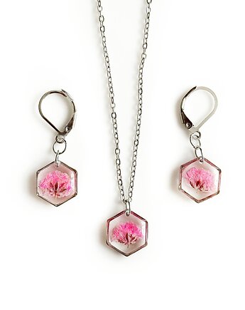 Komplet biżuterii z gipsówką, Colie