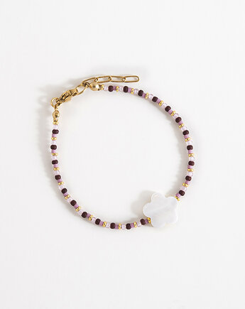 Pastelowa bransoletka z kwiatkiem, ech studio