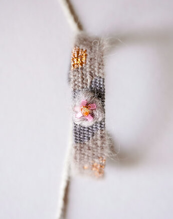 Tkana bransoletka boho - mglisty poranek, Słońcem Tkane