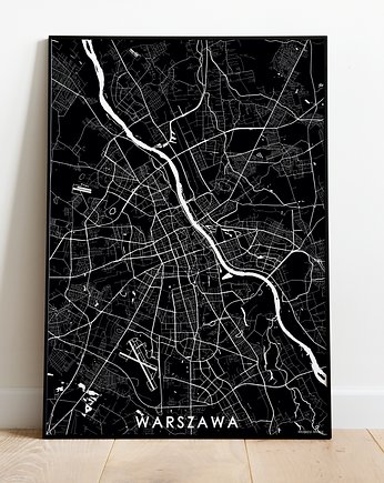 Mapa plakat - Warszawa, Mappy Maps