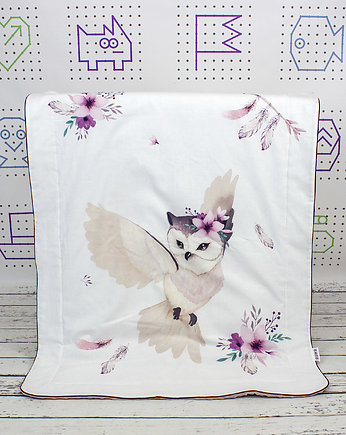 Kocyk Panelowy 75x100 Sówki Boho, Nuva