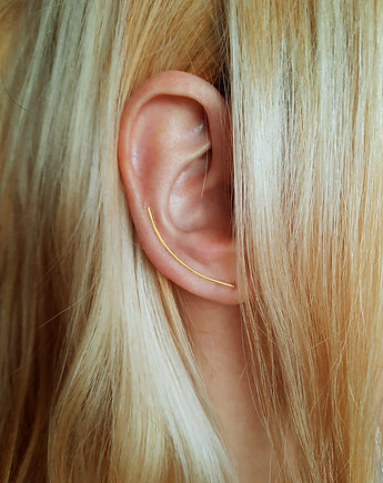 Kolczyk- nausznica LINIA GOLD srebro pozłacane, ZIĘBA